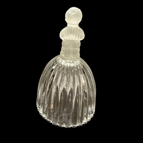 Vintage House of Goebel 1979 Clear Crystal Glass Bell, Christmas Bell with Frost - Picture 4 of 5